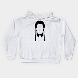 og wednesday addams outline Kids Hoodie